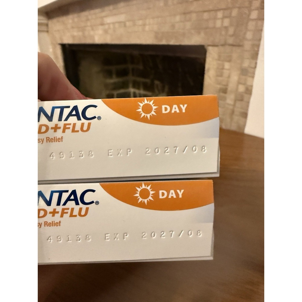 (2) Boxes Contac Day Cold + Flu Multi Symptom Medicine 24 Caplets Exp. 8/27 - Picture 4 of 7